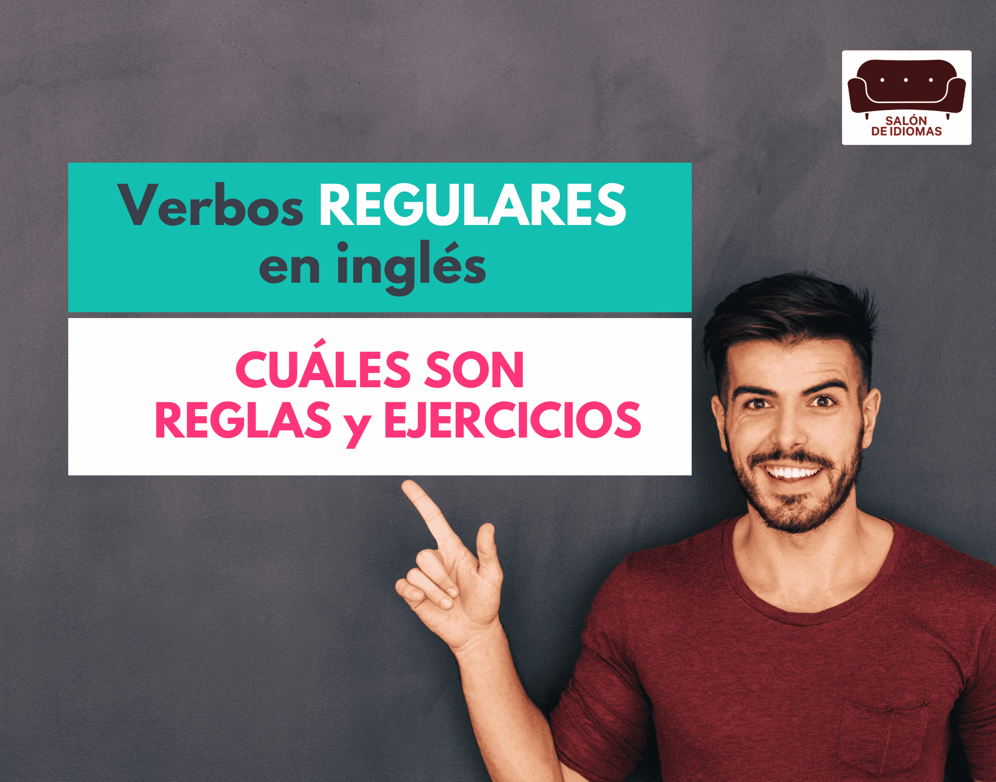 Verbos regulares en inglés portada artículo blog