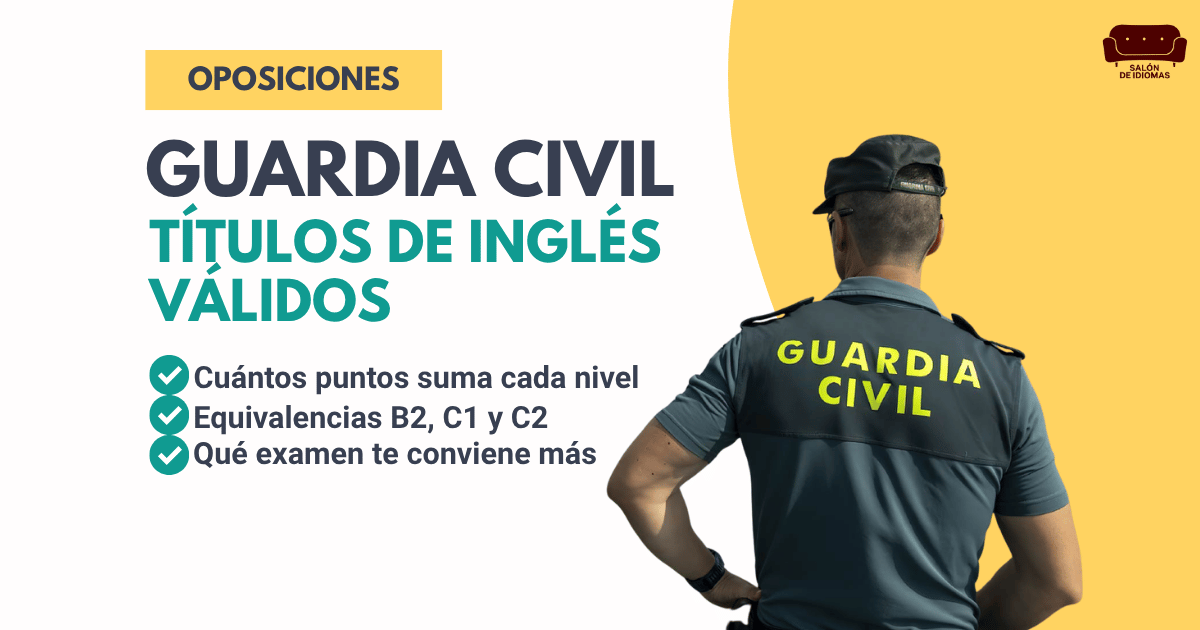 Inglés Guardia Civil títulos válidos portada artículo blog