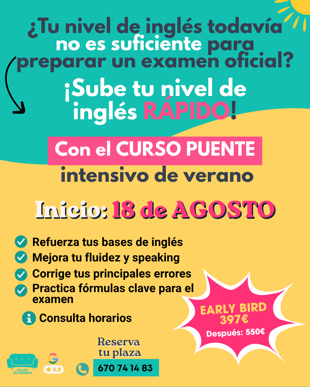 Ofertas cursos ingles banner curso puente