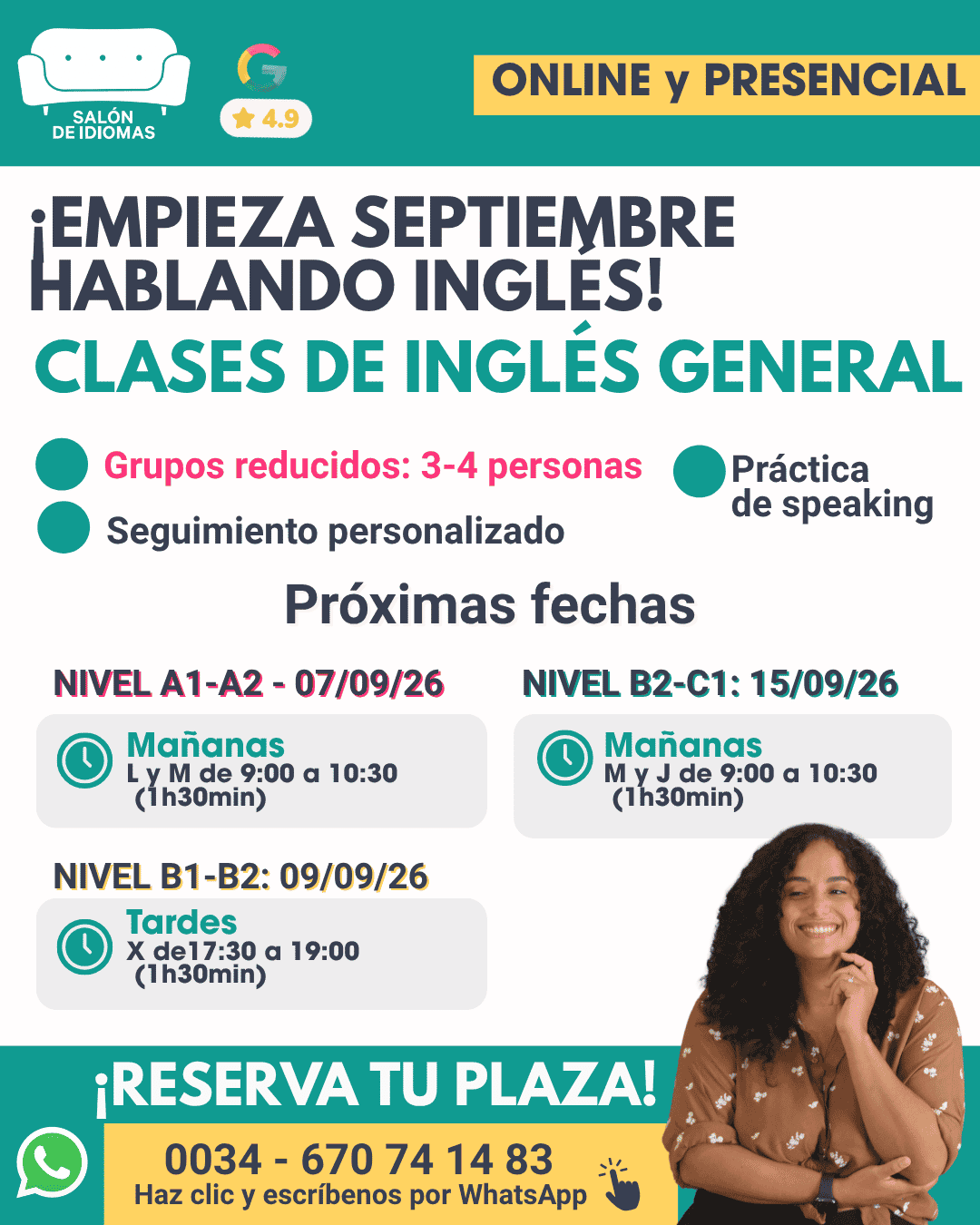 Clases de inglés general A1 a C1