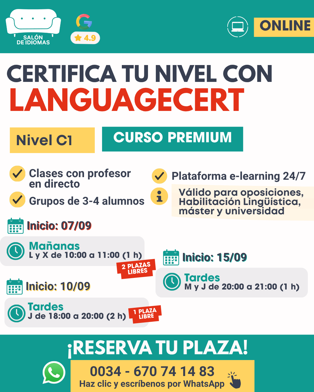 Curso LanguageCert C1 online