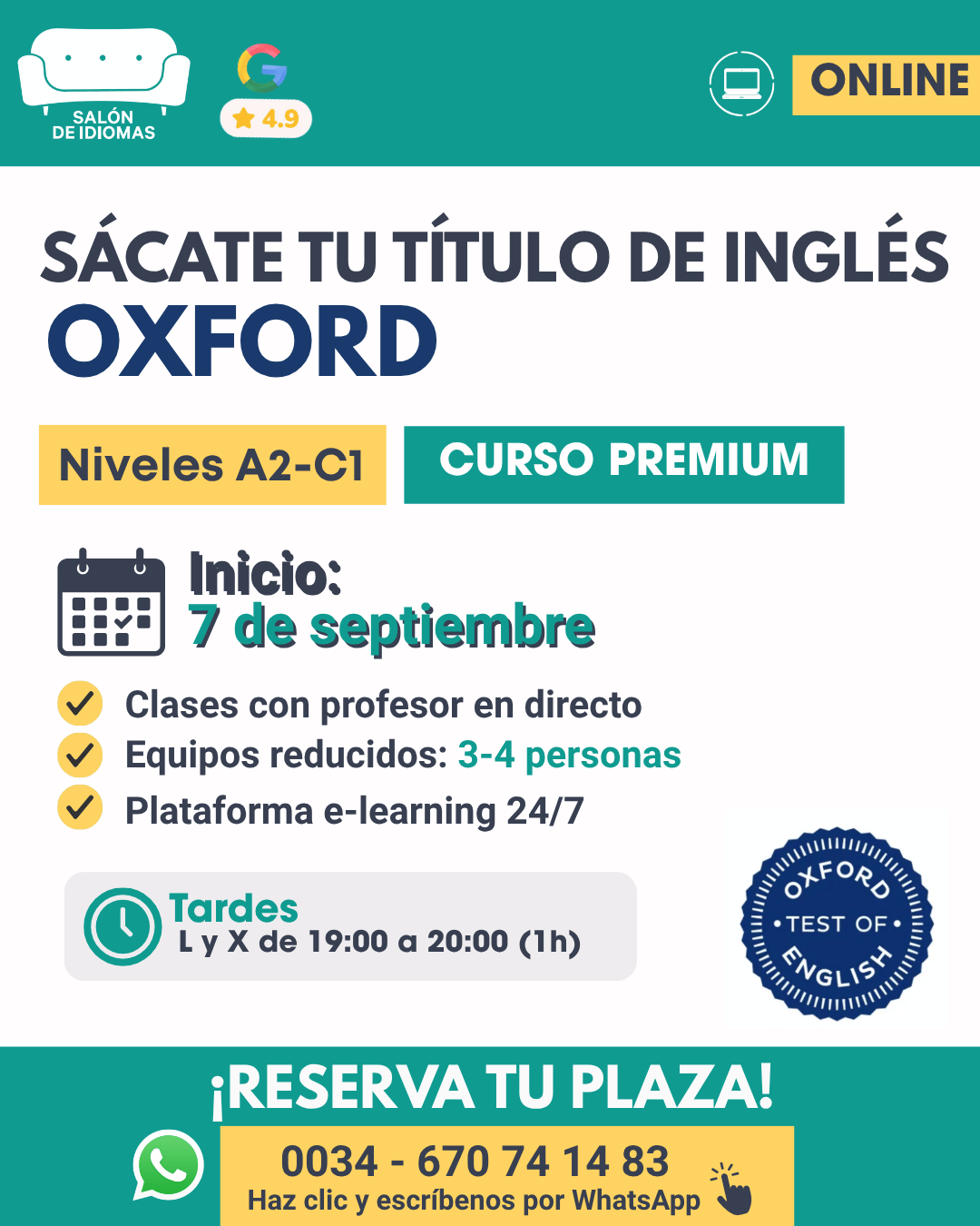 Curso Oxford Test of English
