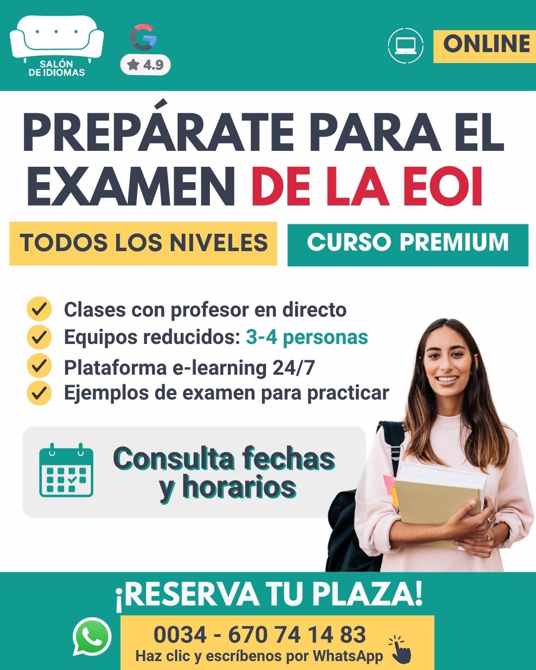 Curso de preparación EOI para todos los niveles