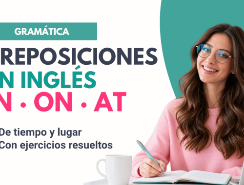 Preposiciones en inglés in, on, at. Explicación y ejercicios. Portada artículo blog.
